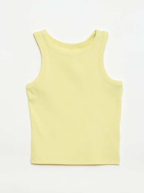 Ribbed Tank Top with Round Neck - Kiabi