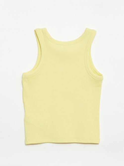 Ribbed Tank Top with Round Neck - Kiabi