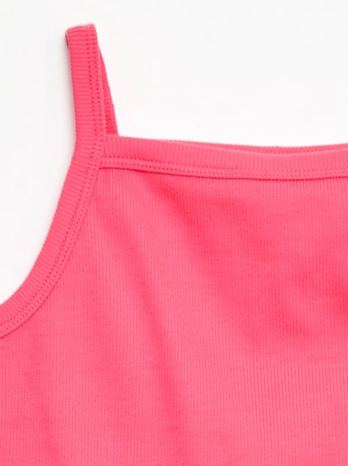 Ribbed Tank Top with Thin Straps - Kiabi
