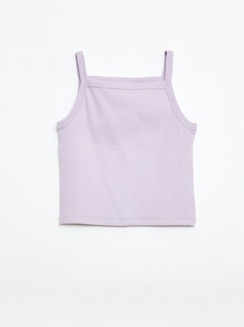 Ribbed Tank Top with Thin Straps - Kiabi