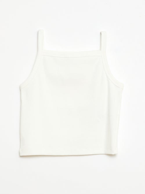 Ribbed Tank Top with Thin Straps - Kiabi