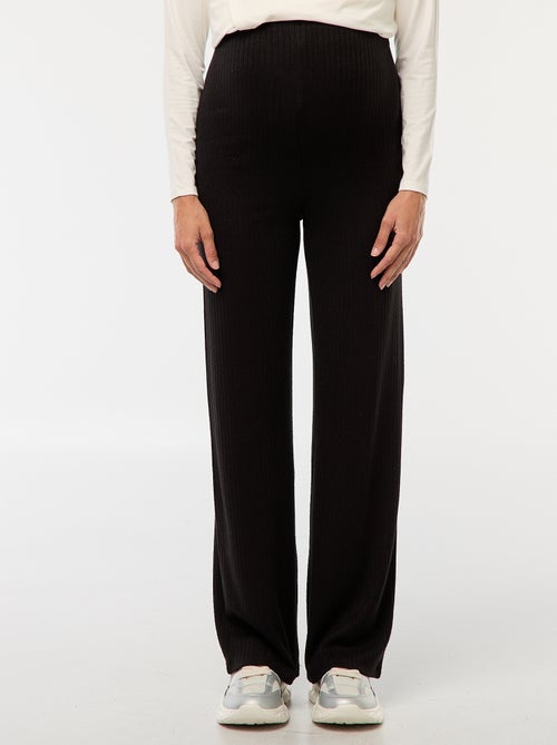 Ribbed Wide-Leg Maternity Trousers - Kiabi