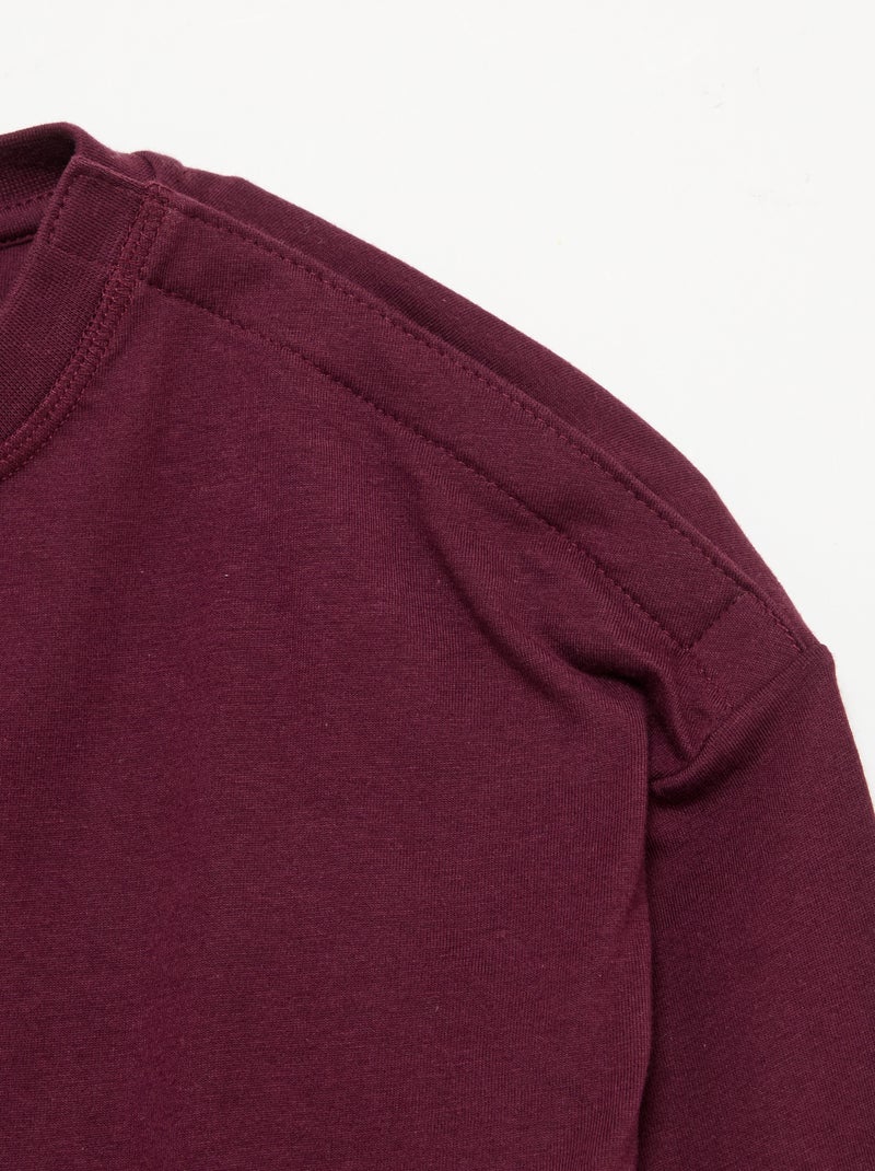 Ringelshirt mit Klettverschluss an der Schulter – Adaptive Kollektion Rosa - Kiabi