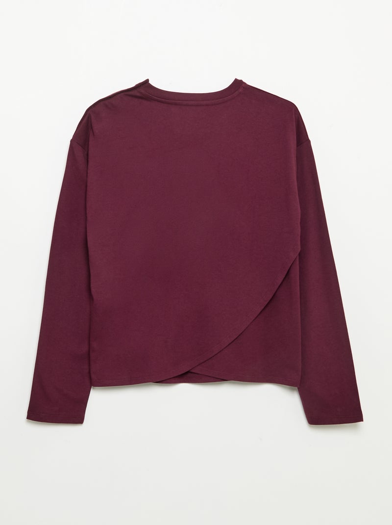 Ringelshirt mit Klettverschluss an der Schulter – Adaptive Kollektion Rosa - Kiabi