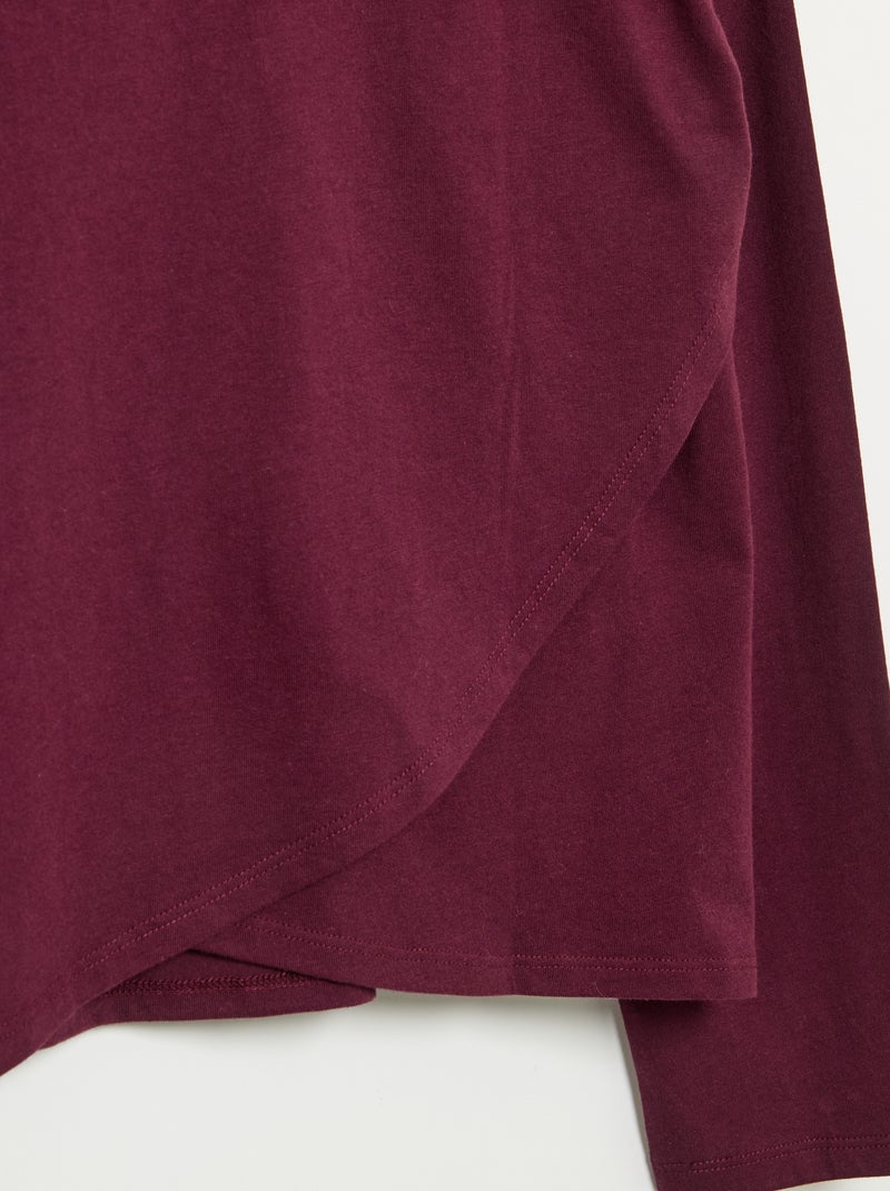 Ringelshirt mit Klettverschluss an der Schulter – Adaptive Kollektion Rosa - Kiabi