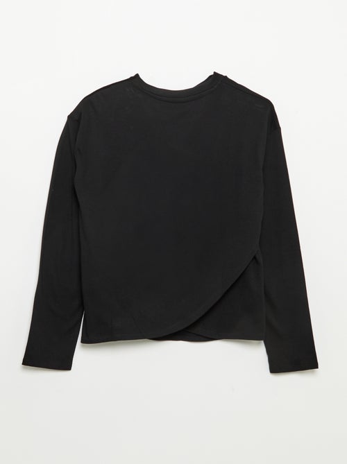 Ringelshirt mit Klettverschluss an der Schulter – Adaptive Kollektion - Kiabi