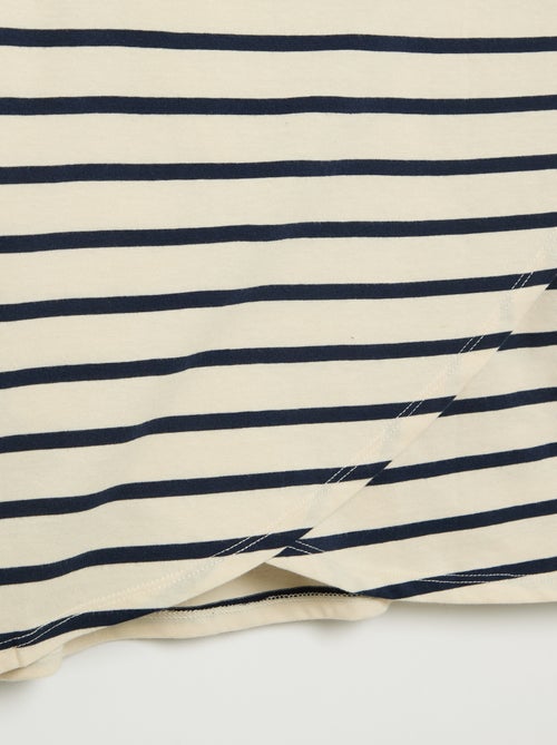 Ringelshirt mit Klettverschluss an der Schulter – Adaptive Kollektion - Kiabi