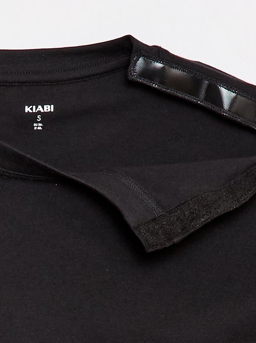 Ringelshirt mit Klettverschluss an der Schulter – Kollektion "einfach anzuziehen" - Kiabi
