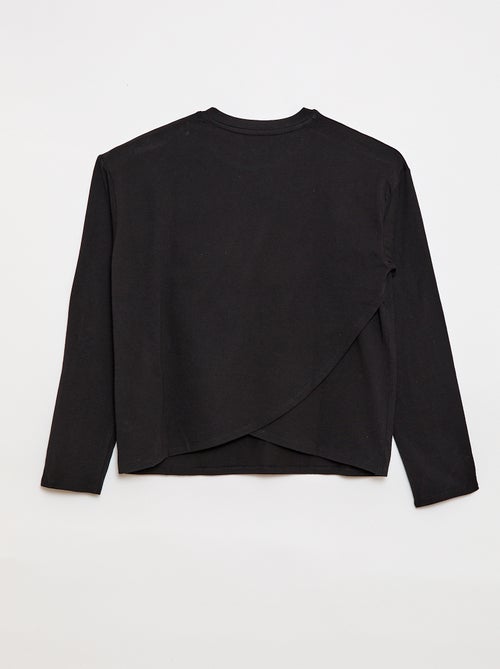 Ringelshirt mit Klettverschluss an der Schulter – Kollektion "einfach anzuziehen" - Kiabi
