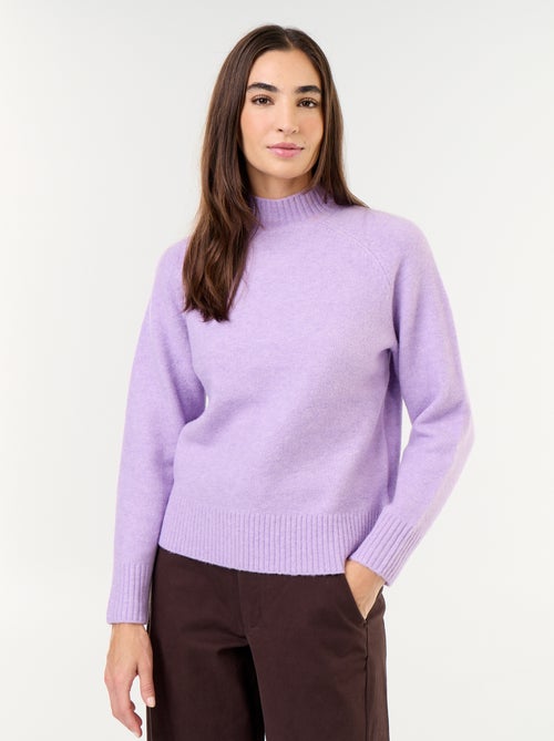 Rippstrick-Pulli mit Stehkragen - Kiabi