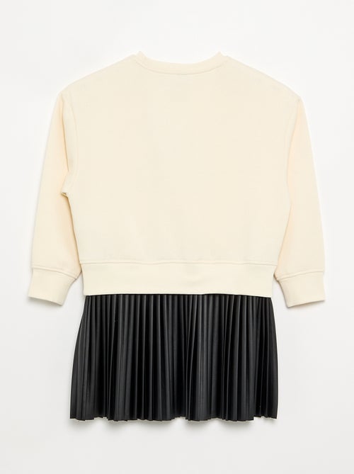 Robe 2 en 1 - Sweat + jupe plissée - Kiabi