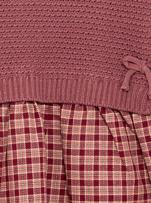 Robe 2 en 1 avec haut en maille et bas en flanelle - Kiabi Robe 2 en 1 avec haut en maille et bas en flanelle - Kiabi