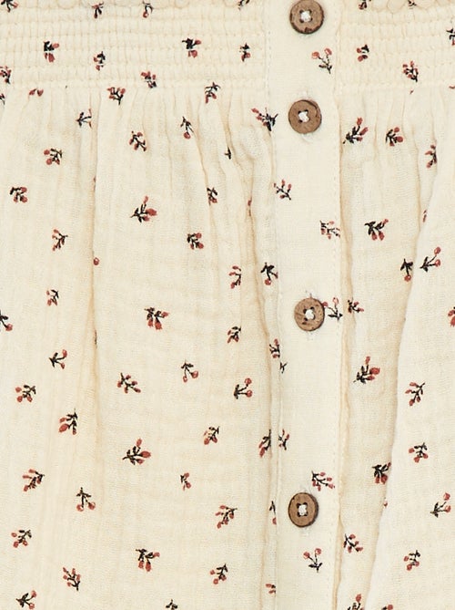 Robe à bretelles en gaze de coton - Kiabi