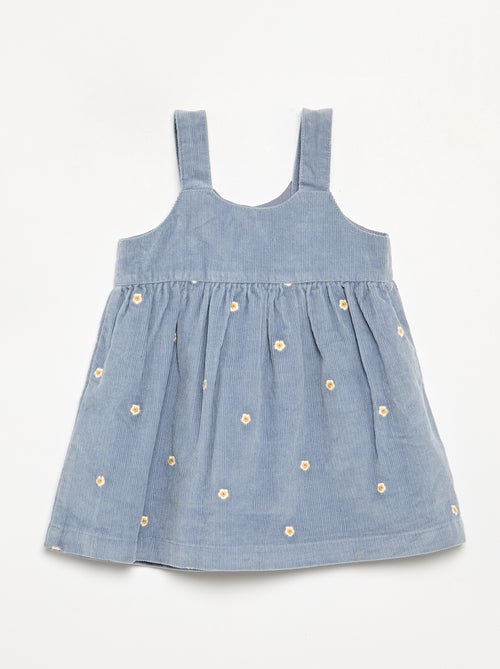 Robe à bretelles en velours côtelé - Kiabi