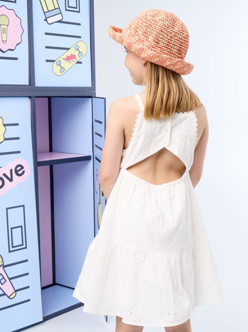 Robe à bretelles et broderies anglaises - Kiabi Robe à bretelles et broderies anglaises - Kiabi