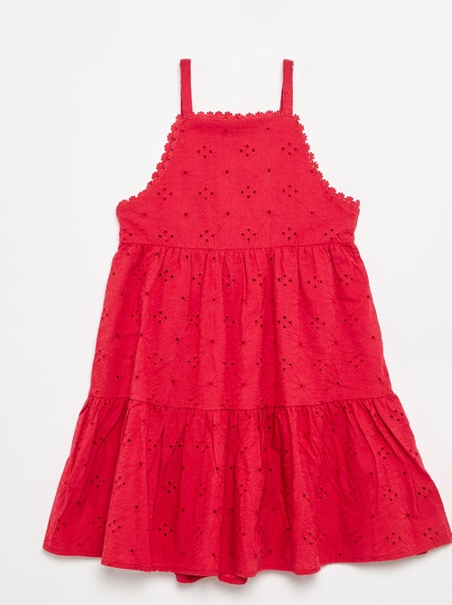 Robe à bretelles et broderies anglaises - Kiabi Robe à bretelles et broderies anglaises - Kiabi