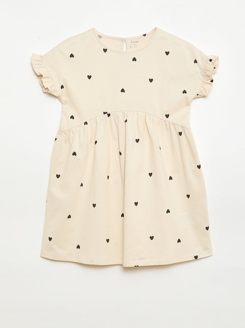 Robe à manches courtes en coton - Kiabi