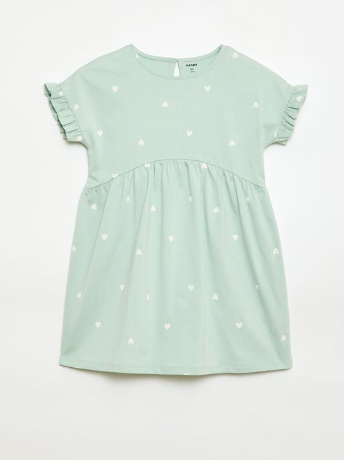 Robe à manches courtes en coton - Kiabi