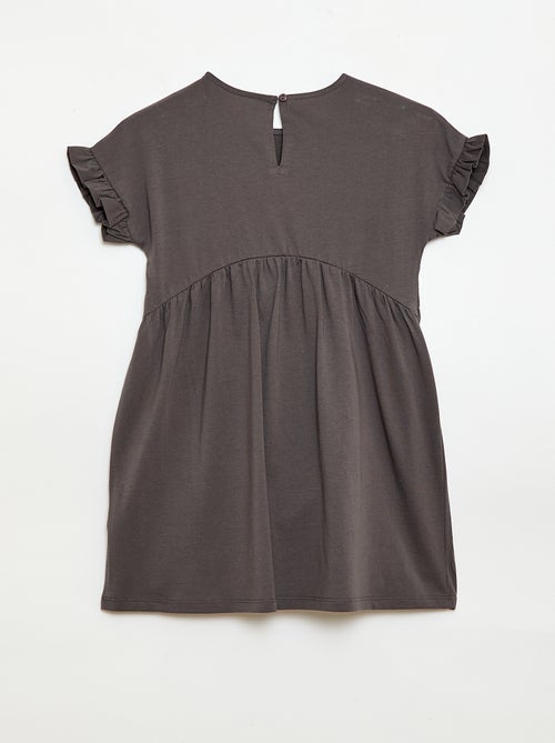 Robe à manches courtes en coton - Kiabi