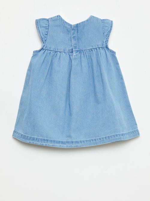 Robe à manches courtes en denim léger - Kiabi