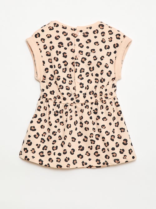 Robe à manches courtes en jersey de coton - Kiabi