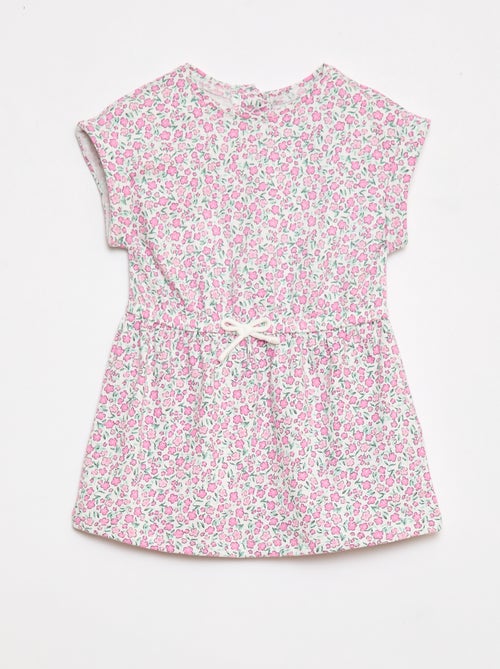 Robe à manches courtes en jersey de coton - Kiabi