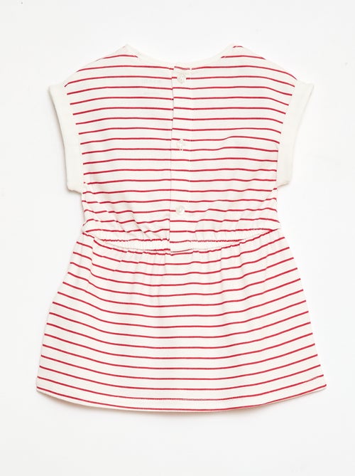Robe à manches courtes en jersey de coton - Kiabi