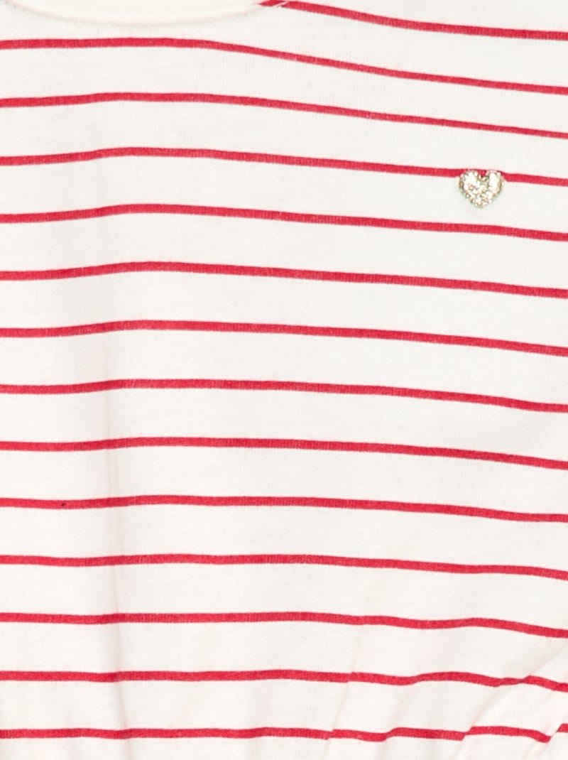 Robe à manches courtes en jersey de coton Blanc - Kiabi