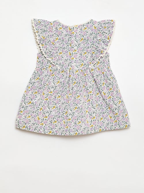 Robe à manches courtes et à volants - Kiabi