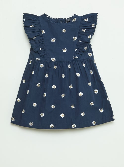 Robe à manches courtes et à volants - Kiabi