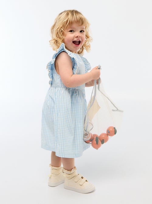 Robe à manches courtes et à volants - Kiabi