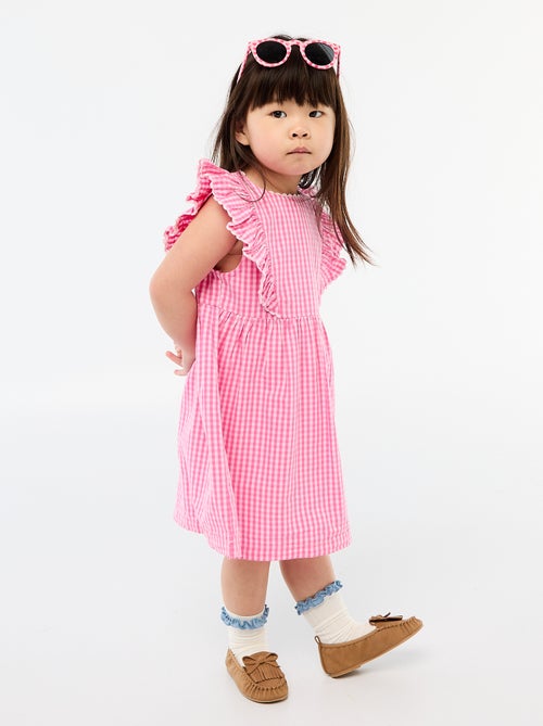 Robe à manches courtes et à volants - Kiabi