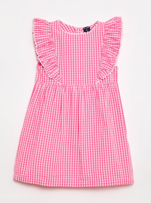 Robe à manches courtes et à volants - Kiabi