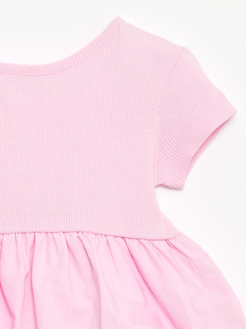 Robe à manches courtes forme boule Rose - Kiabi