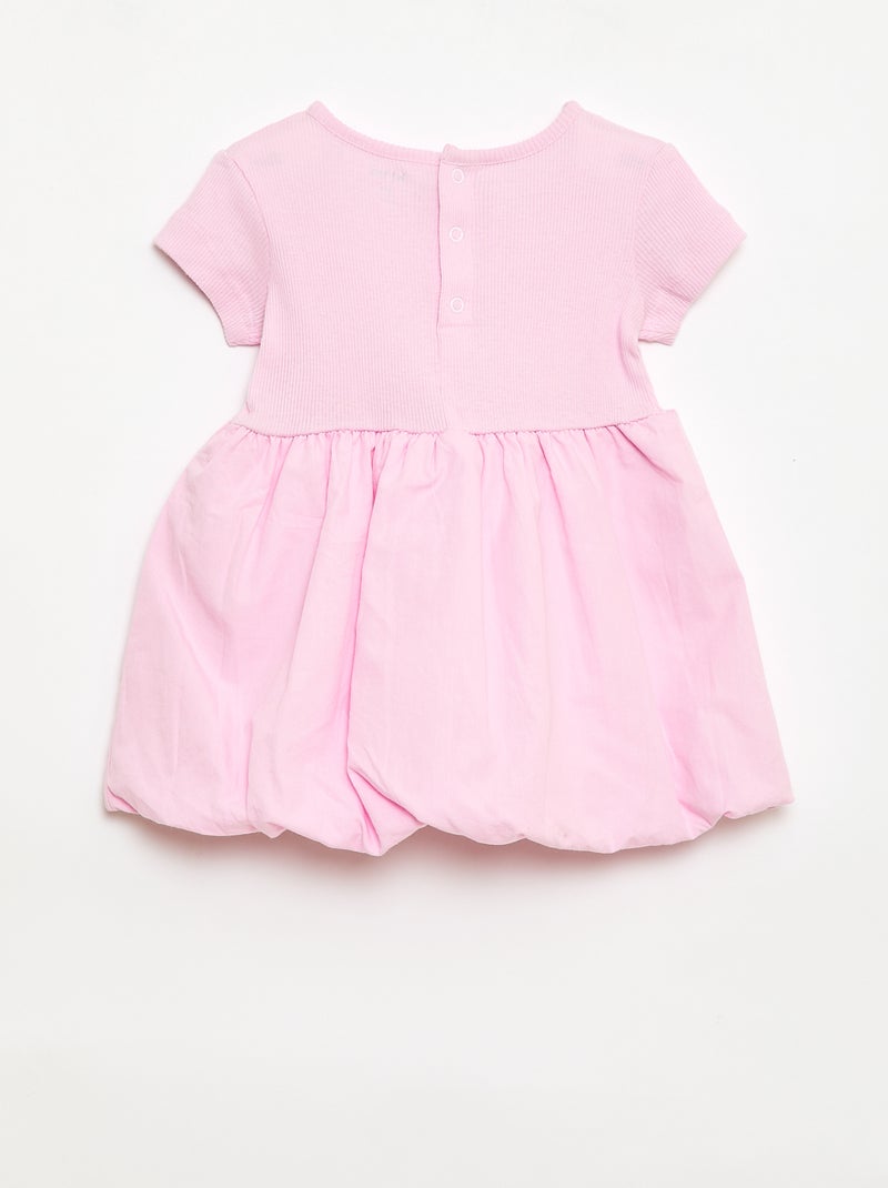 Robe à manches courtes forme boule Rose - Kiabi
