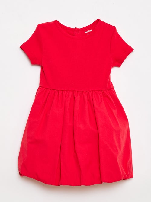 Robe à manches courtes forme boule - Kiabi