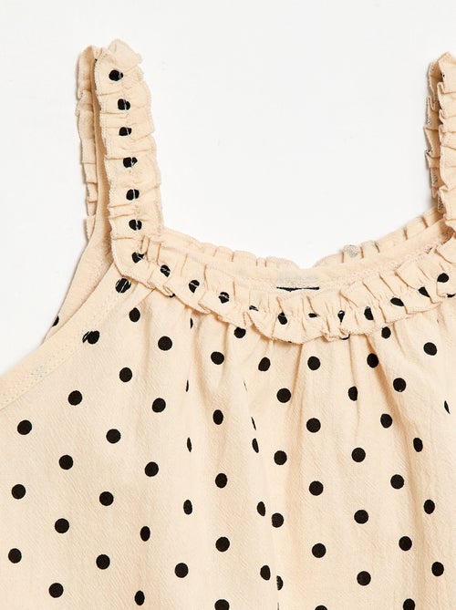 Robe avec bretelles et col volanté - Kiabi