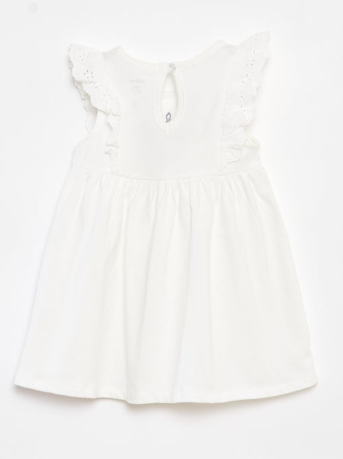 Robe avec broderies anglaises 'Disney' - Kiabi