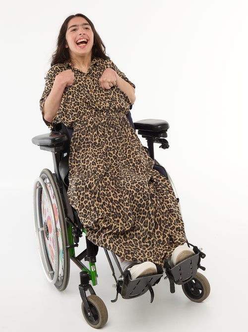 Robe chemise longue léopard - collection facile à enfiler - Kiabi