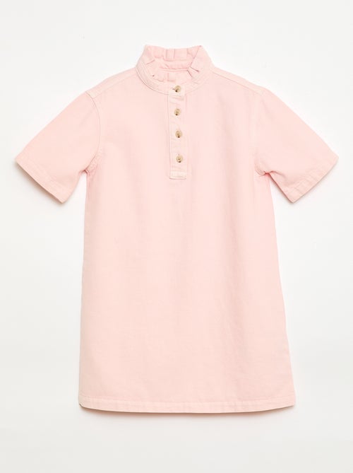 Robe col mao en jean - Kiabi