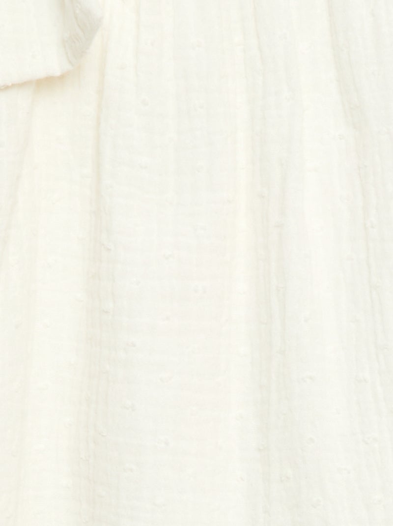 Robe corolle à bretelles unie Blanc - Kiabi