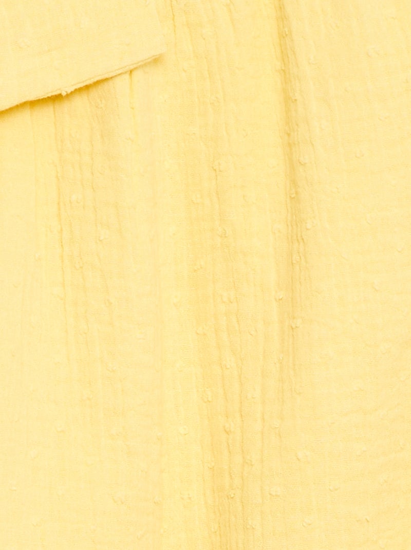 Robe corolle à bretelles unie Jaune - Kiabi