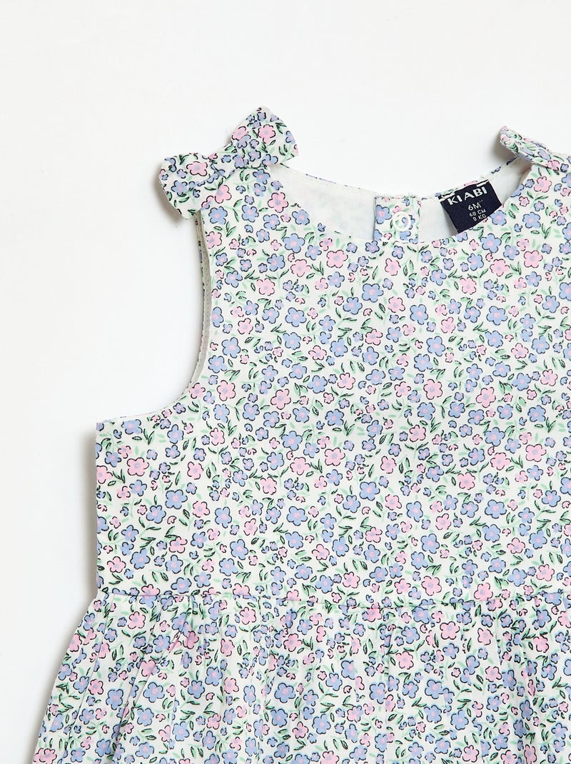 Robe coupe évasée sans manches Blanc - Kiabi