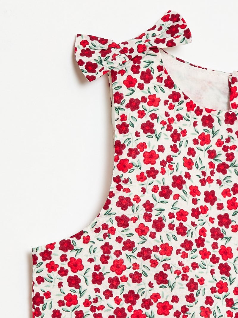 Robe coupe évasée sans manches Rouge - Kiabi