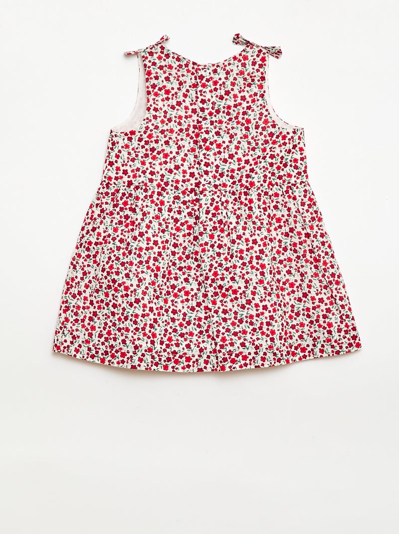 Robe coupe évasée sans manches Rouge - Kiabi