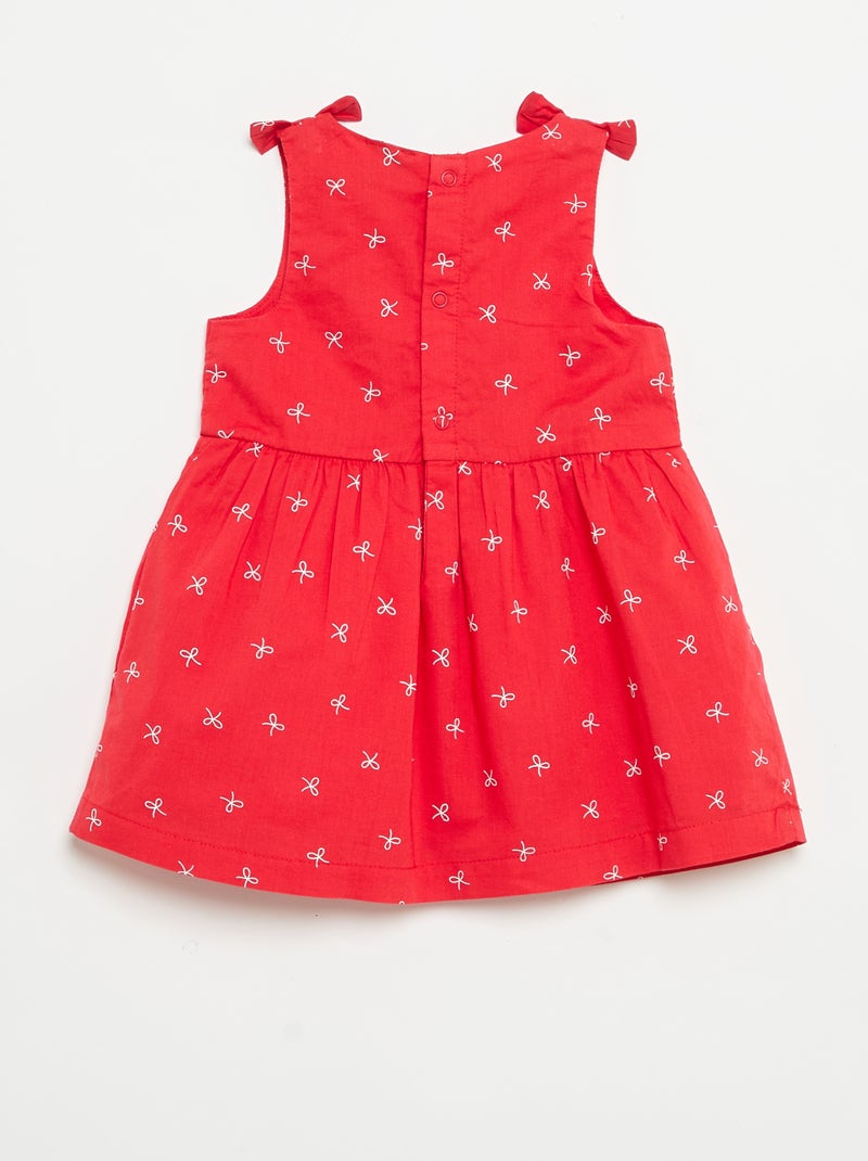 Robe coupe évasée sans manches Rouge - Kiabi