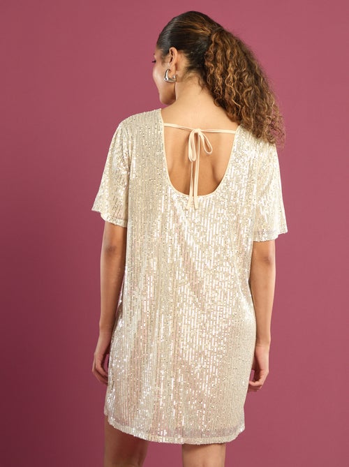 Robe courte à sequins - Kiabi