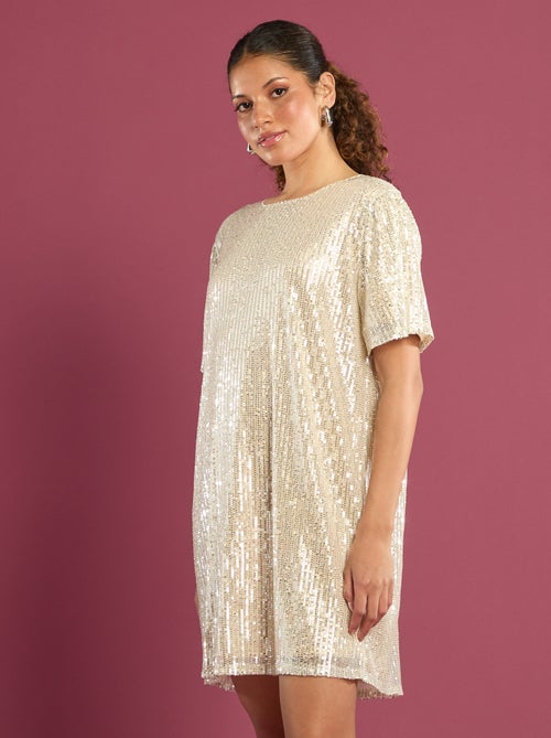 Robe courte à sequins - Kiabi