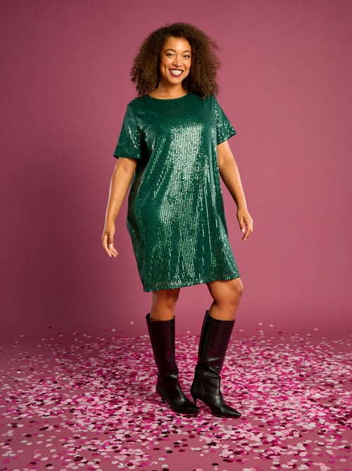 Robe courte à sequins - Kiabi