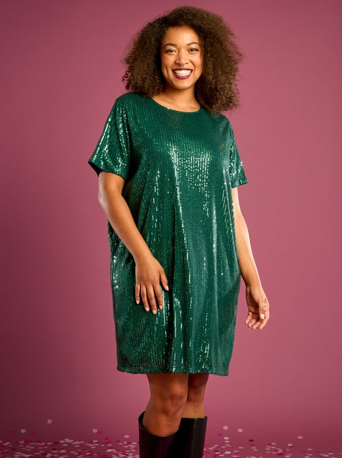 Robe courte à sequins - Kiabi